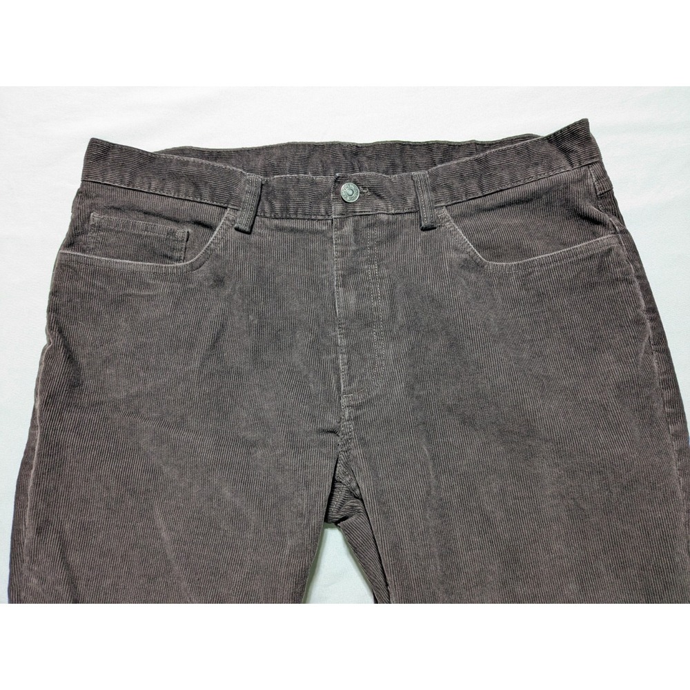 BROOKS BROTHERS Men 36X30 Brown Cotton Stretch Corduroy‎ Pants - Picture 3 of 15